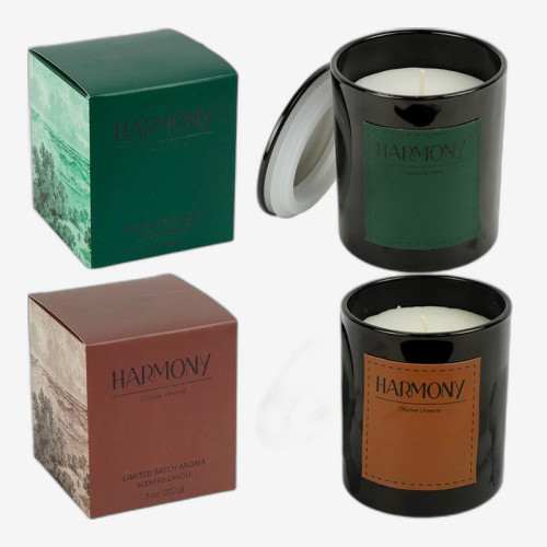 Ароматична свічка 480 г «Harmony» у стакані з кришкою 9×7 см