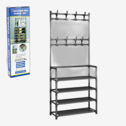 Стойка-вешалка с 4 полками для одежды и обуви 172*57*62 см TW4-60-1