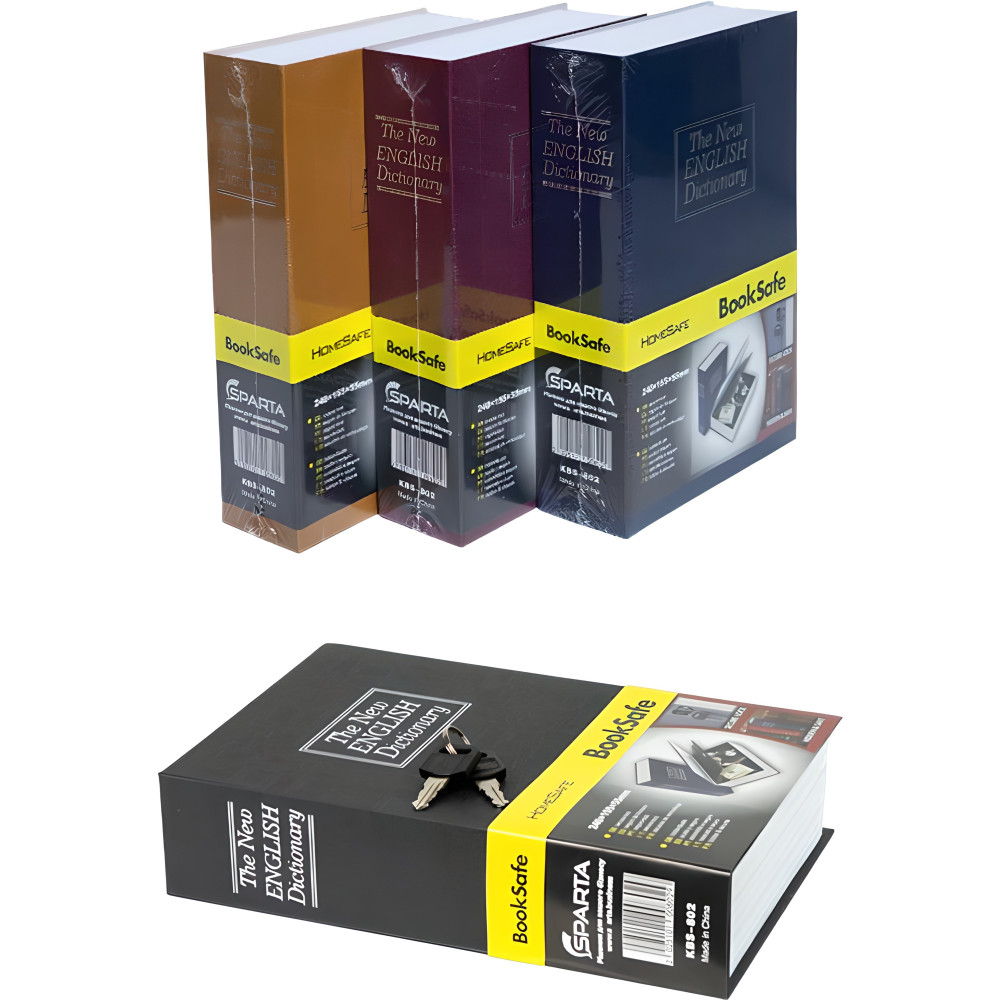 Сейф-книга 24×15,5×5,5 см середній з ключем