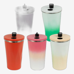 Термостакан 600мл из нержавеющей стали с трубочкой