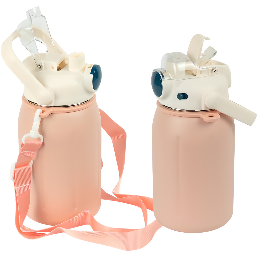 Термос пищевой 1000 мл из нержавеющей стали с ремнём