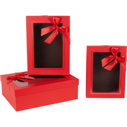 Набор подарочных коробок 3 шт RED