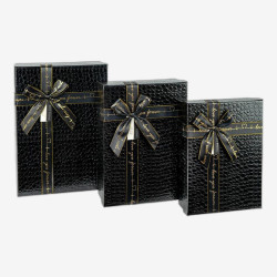 Набір подарункових коробок 3 шт BLACK
