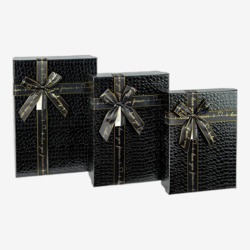 Набір подарункових коробок 3 шт BLACK
