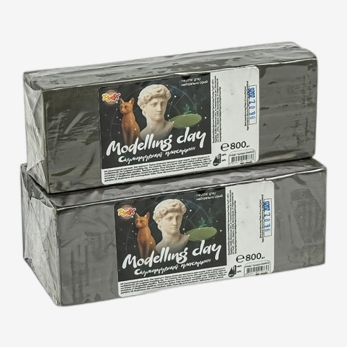 Пластилин скульптурный 800г RUDIX серый