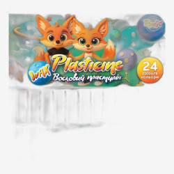 Пластилин 24 цвета по 20 г, стек, RUDIX