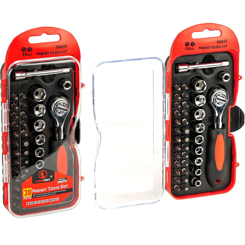 Набір інструментів 38 предметів у кейсі з бітами й головками