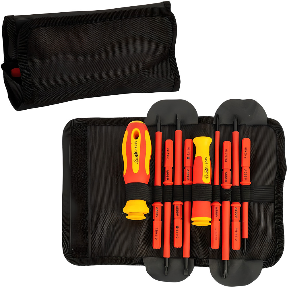 Набір викруток діелектричних 10 предметів у чохлі