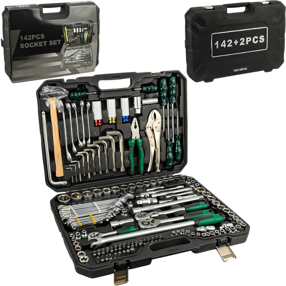 Набор инструментов 142+2 в кейсе универсальный расширенный