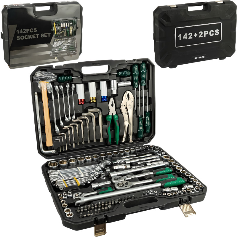 Набор инструментов 142+2 в кейсе универсальный расширенный