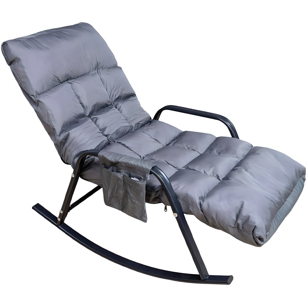 Крісло-гойдалка розкладне 140×60×50см регульоване з підлокітниками