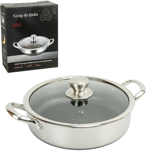 Сковорода-сотейник з нержавіючої сталі 