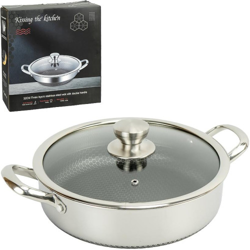 Сковорода-сотейник з нержавіючої сталі 