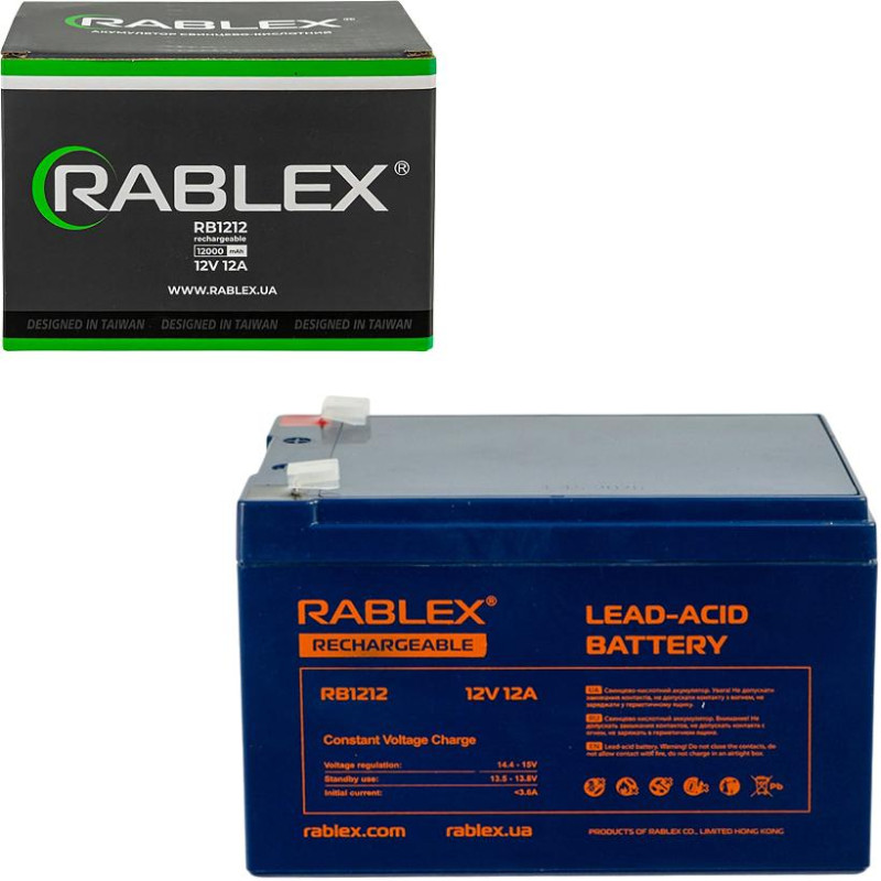 Акумулятор RABLEX 12V 12Ah свинцево-кислотний RB1212