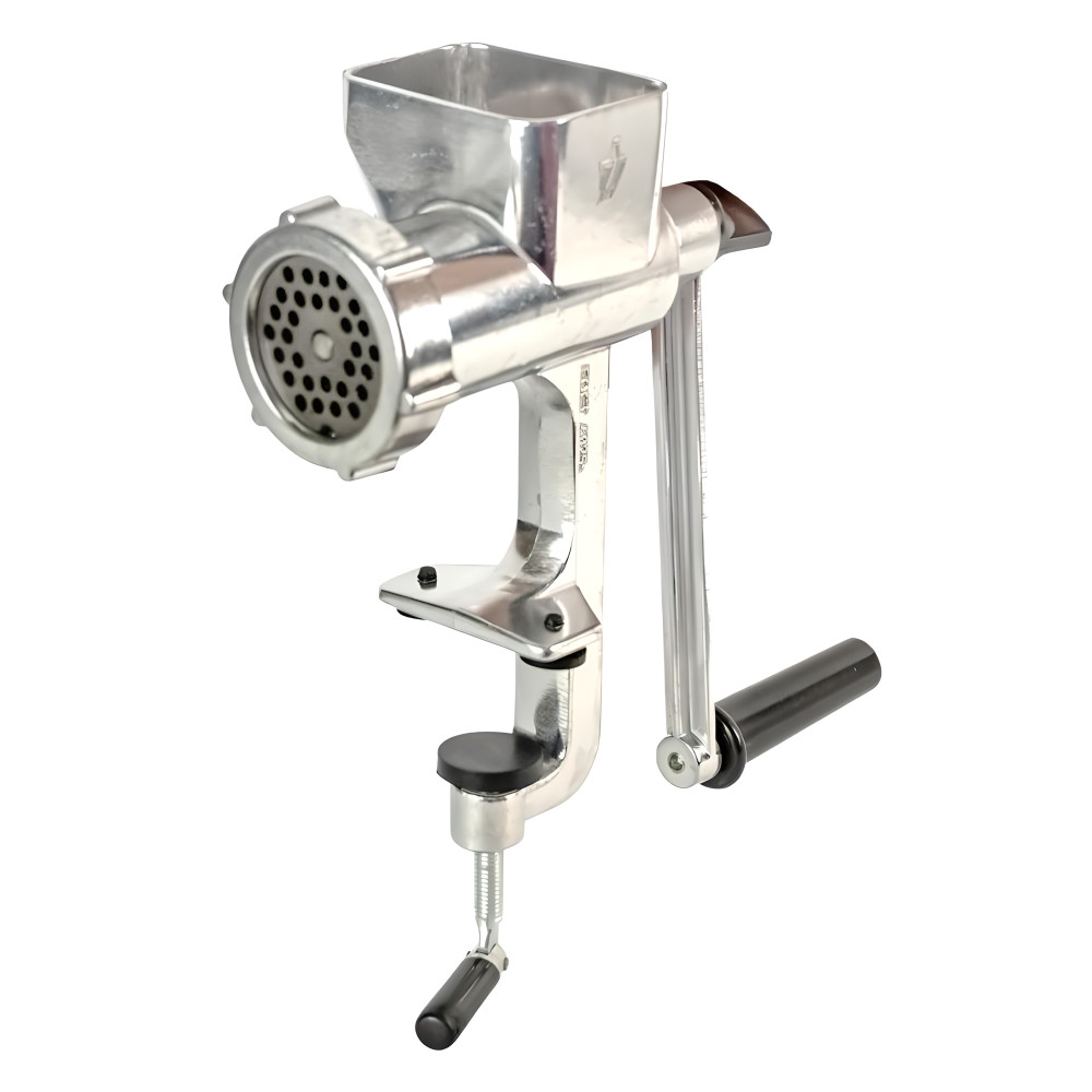 М'ясорубка ручна металева з затискачем