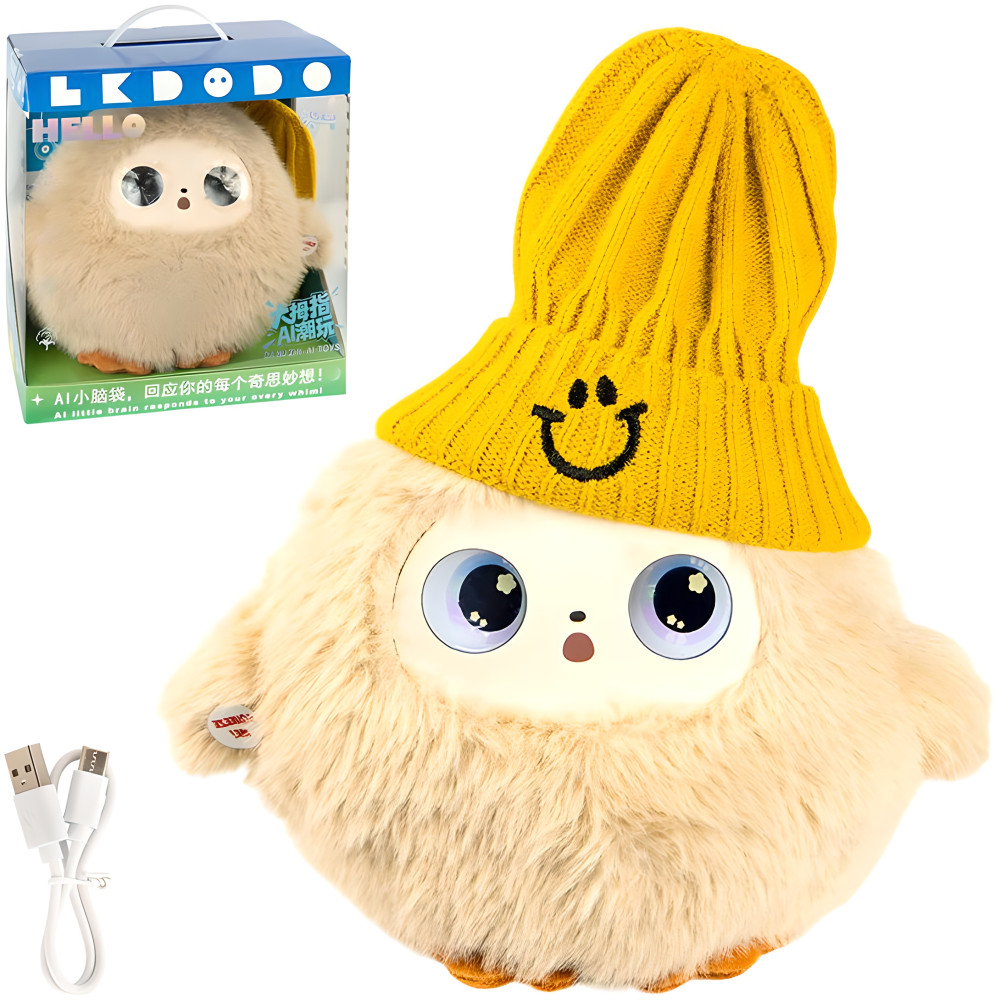 Інтерактивна м'яка іграшка з AI, 28х22 см