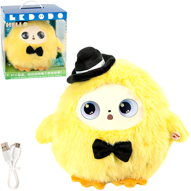 Інтерактивна м'яка іграшка з AI, голосовий помічник, 28х24х17 см