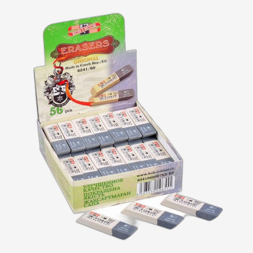 Двоколірна гумка Koh-i-noor біло-сіра 6541/60