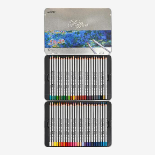 Кольорові олівці Marco Raffine у металевій коробці, 50 кольорів