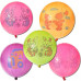 Шарики Панч-бол 18 неон с рисунком