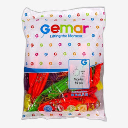 Шарики Панч-бол 18 неон с рисунком