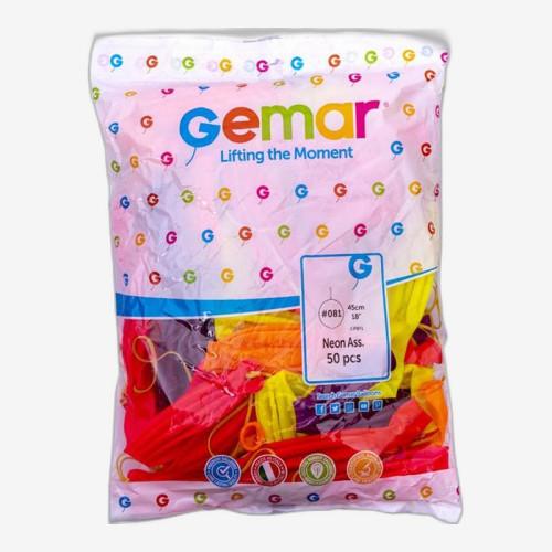 Шарики Панч-бол 18 неон без рисунка GPBF1/81 59810БР/458008