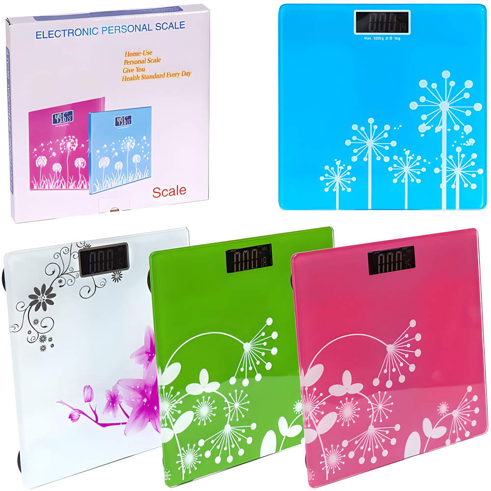 Ваги підлогові електронні 180 кг скляна 28 см H5