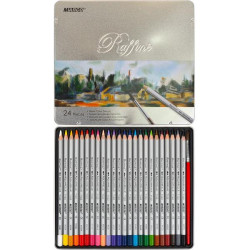 Акварельні олівці Marco Raffine у металевій коробці, 24 кольори