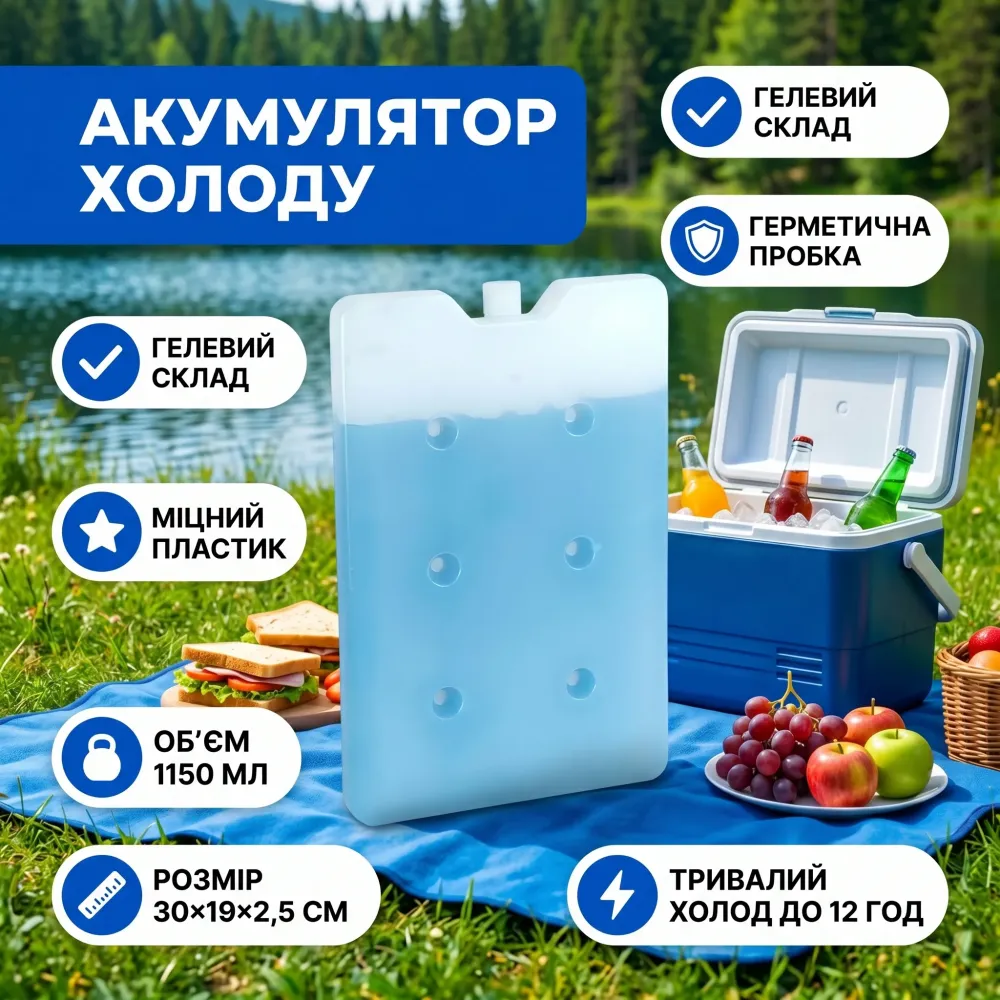 Аккумулятор холода 1150мл для термобокса, термосумки