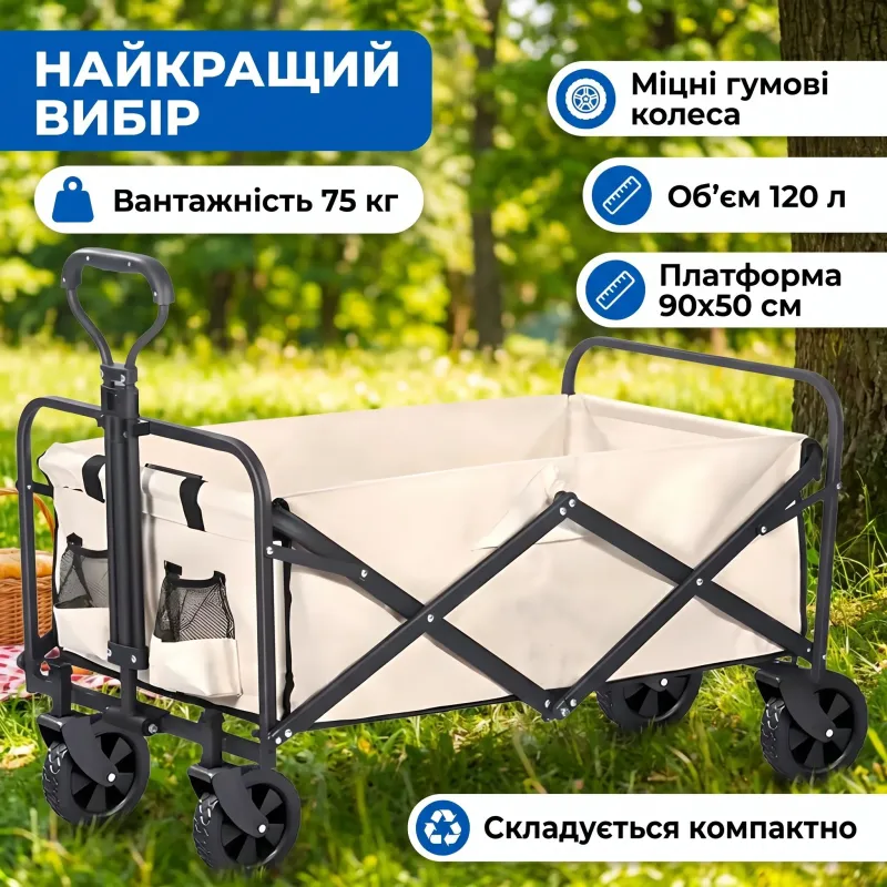 Тележка складная 4 колеса большая