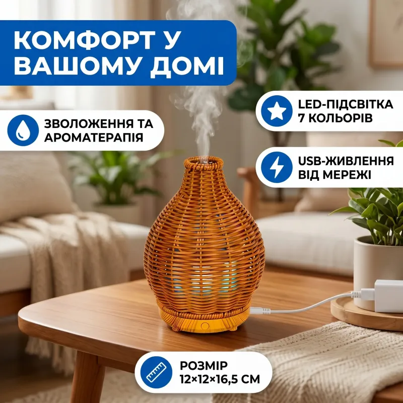Увлажнитель воздуха KP-6005 12×12×16,5 см