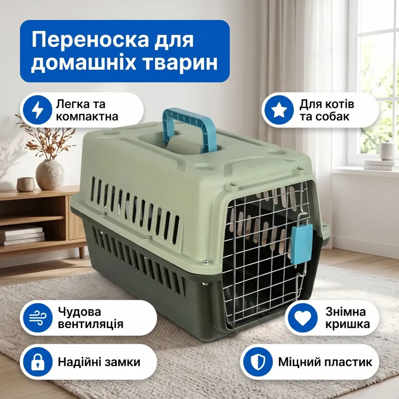 Переноска пластикова для домашніх тварин