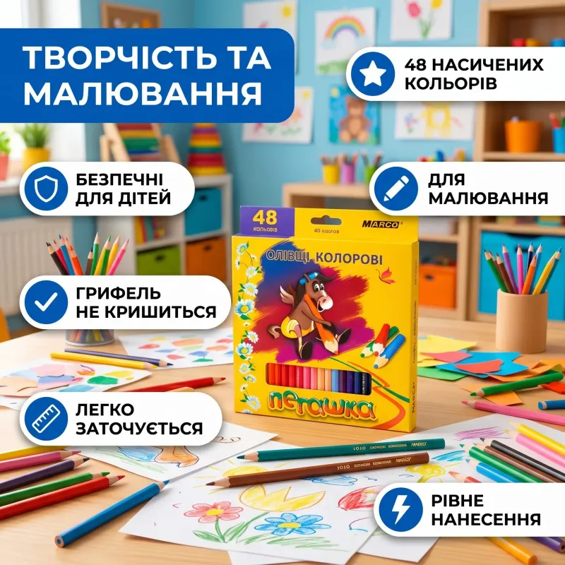 Карандаши цветные MARCO 1010 48 шт